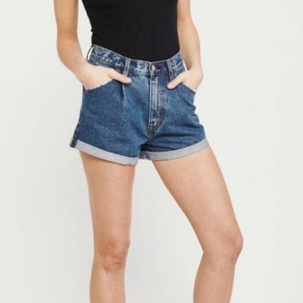Annie high rise denim shorts